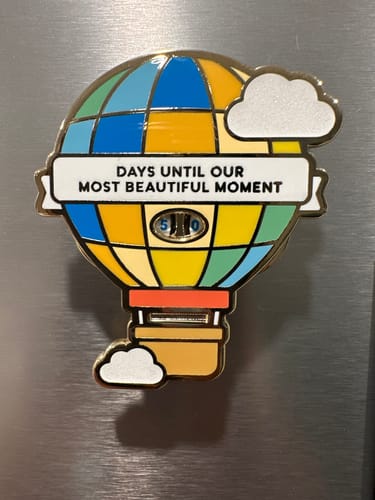 Customer photo review of [PREORDER] Young Forever - Interactive Countdown Magnet or Pin