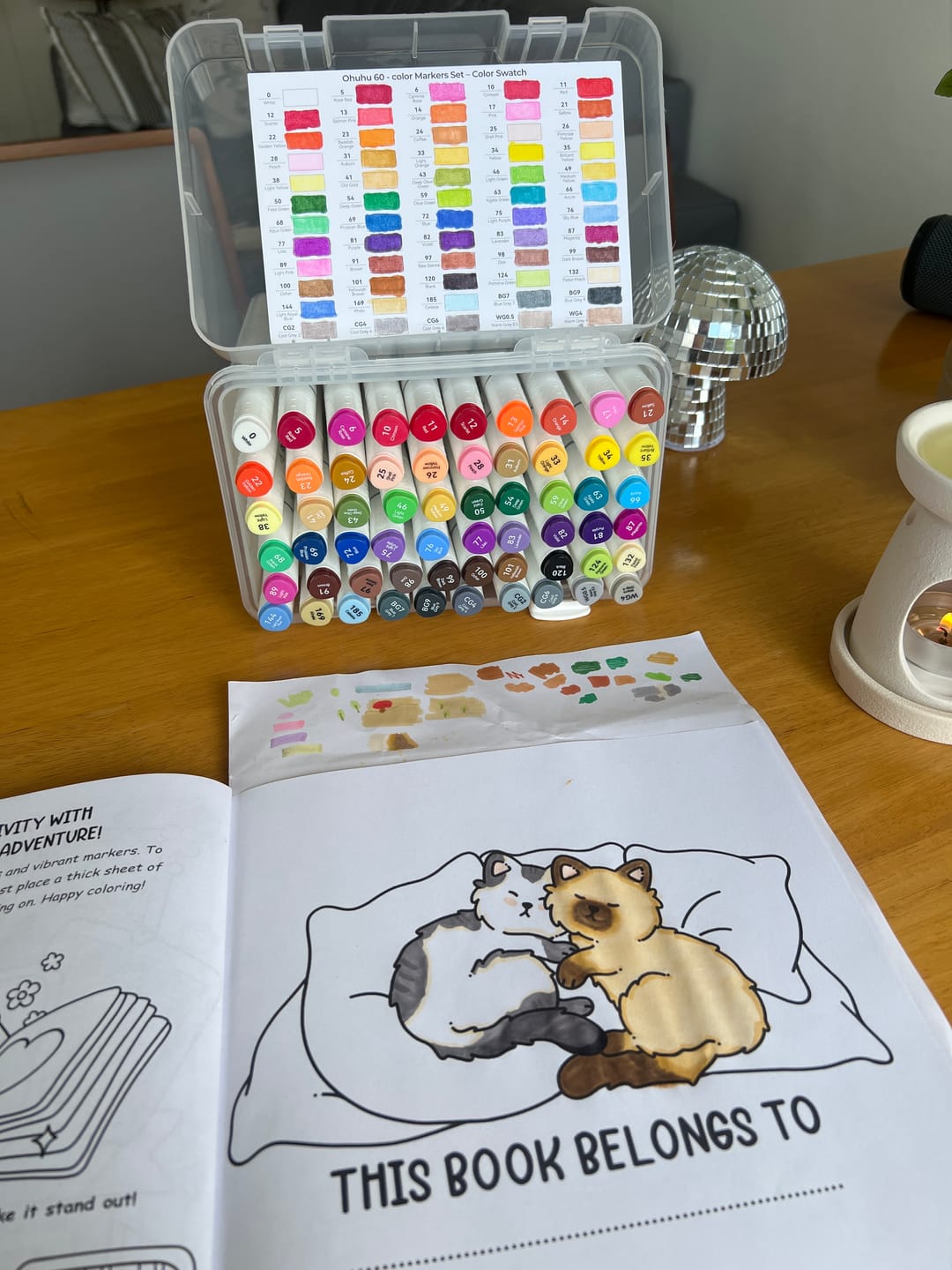Customer photo review of Ohuhu Paper-friendly (No Peeling) Markers Water-based 60 Colors