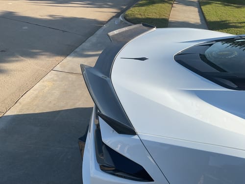 Customer photo review of Chevrolet Corvette C8 Rear Ducktail Spoiler