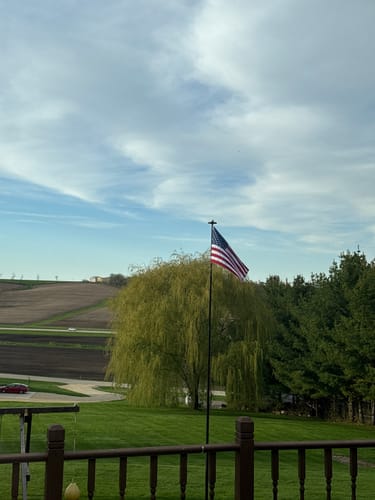 Customer photo review of Ultra Heavy Duty American Flag - 2-ply Polyester - Made In USA