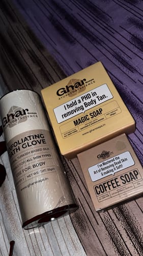 Customer photo review of Exfoliating Body Glove