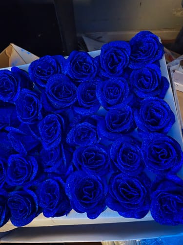 Customer photo review of Bulk 30pcs DIY Glitter Roses Bouquet Perfect For Anniversary Weddings Wholesale