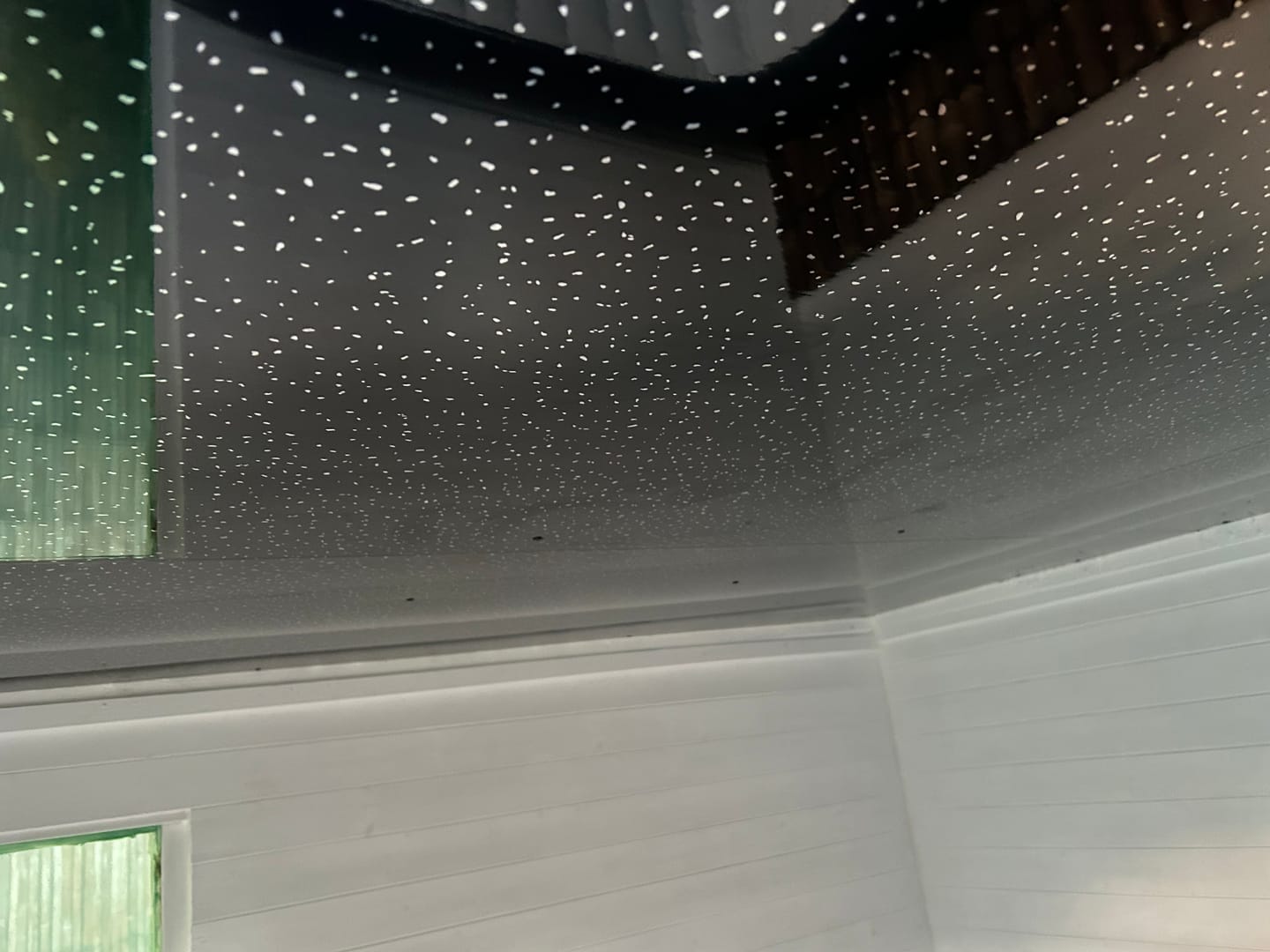 Customer photo review of 10mm Black Sparkle Gloss Shower Panel 1M x 2.4M