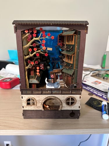 Customer photo review of JiuFen Old Street Book Nook Kit