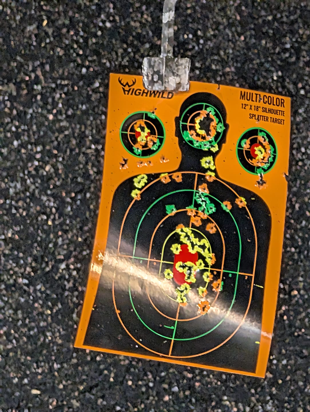 Customer photo review of Silhouette Splatter Paper Targets - Splash Effect of Multiple Colors - 12x18 Inch