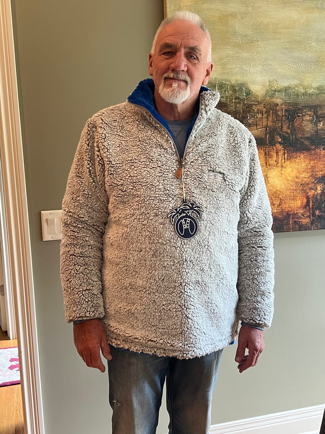Customer photo review of Reversible Double Sherpa 1/4 Zip