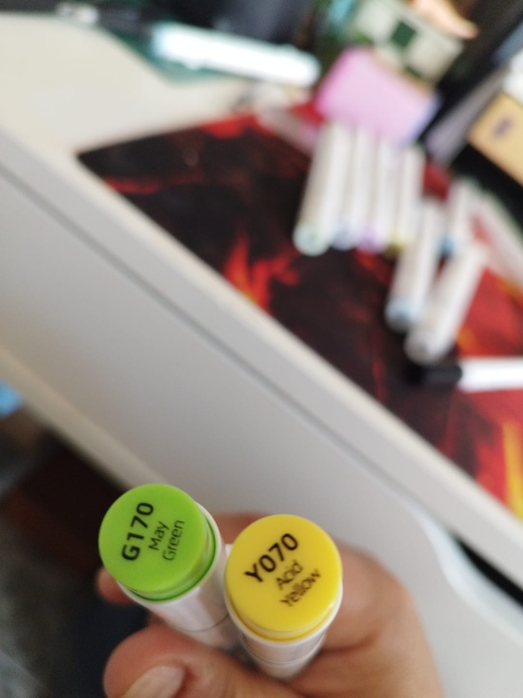 Customer photo review of Ohuhu Honolulu 6 Colors Dual Tips Alcohol Art Markers