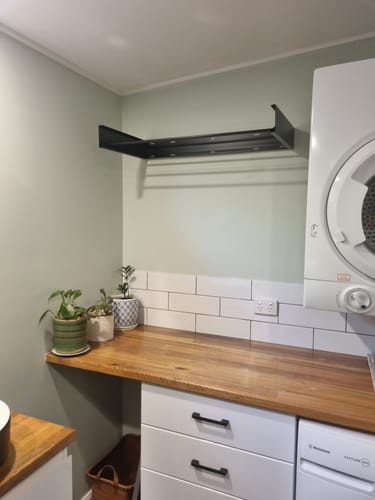 Customer photo review of Wall Mounted Drying Rack - Foldable Indoor and Outdoor Drying Rack