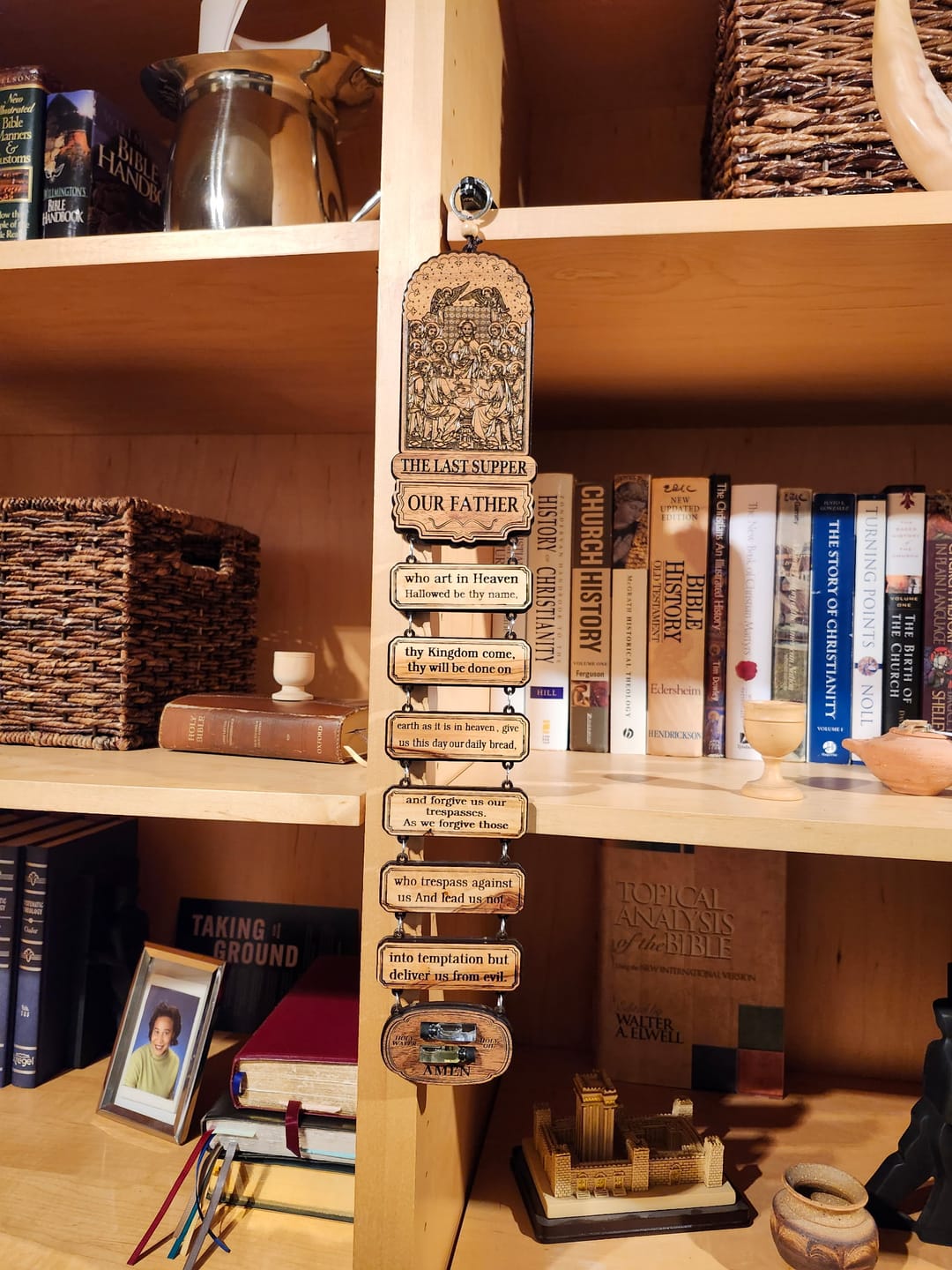 Customer photo review of Lord's Prayer and Last Supper Wall Hanging – Crafted in the Holy Land