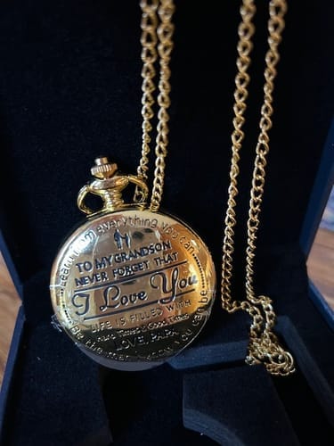 Customer photo review of To Grandson / From Papa - Luxury Vintage Pocket Watch