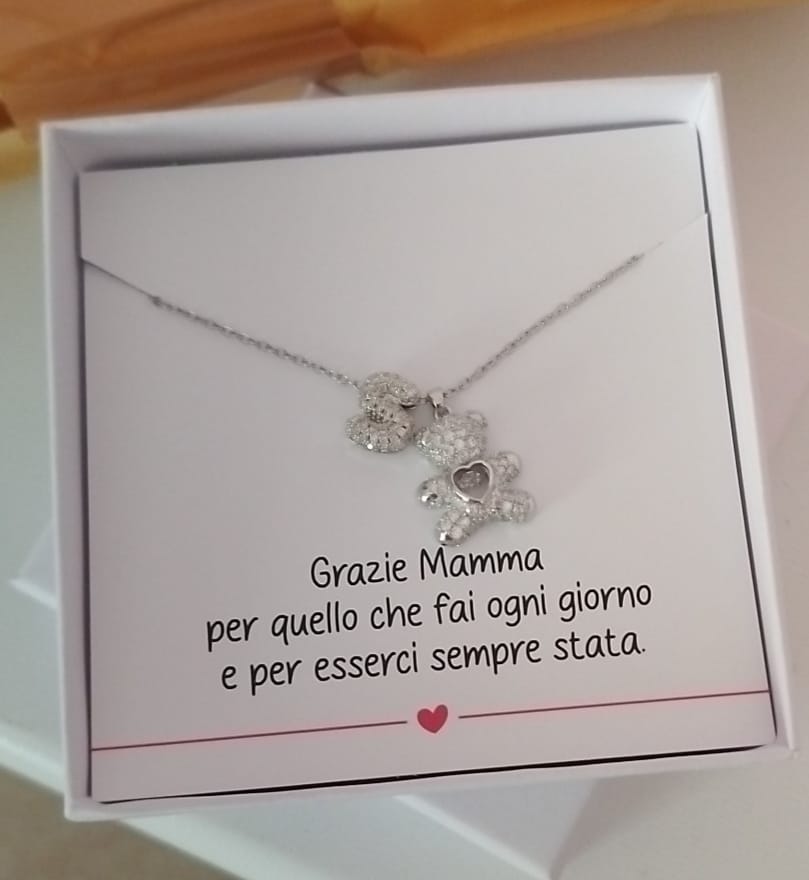 Customer photo review of Collana con Orsacchiotto e Lettere Bubble ✦ CollanaMamma Orso