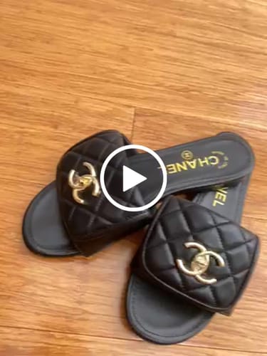 Customer video review of CC Slippers In Black Quilted Lambskin 148959