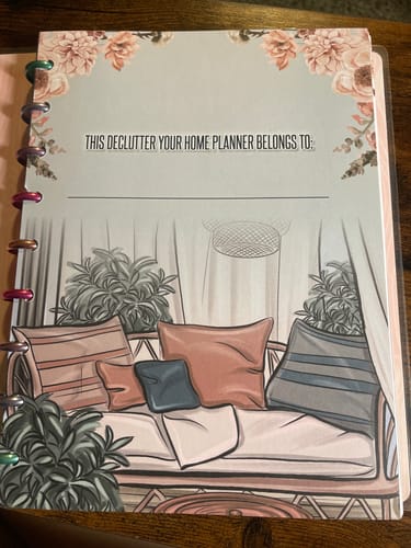 Customer photo review of Declutter Your Home Planner Inserts