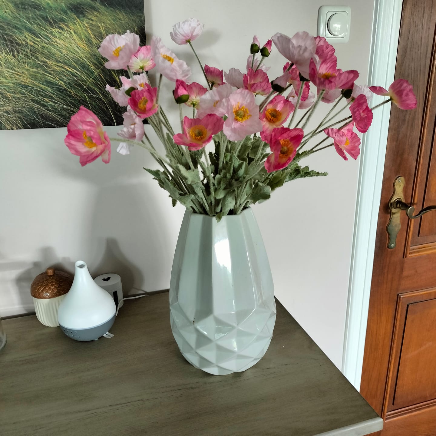 Customer photo review of Zijden Klaprozen - Roze Mix