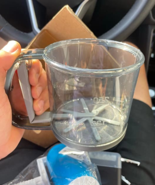 Customer photo review of Hand Press Flour Sifter