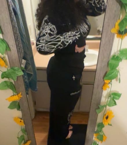 Customer photo review of Archangel Blade Uncuffed luxury sweatpants [ECLIPSE]