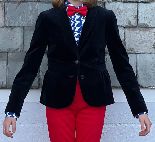 Customer photo review of Red Bow Tie- Cotton