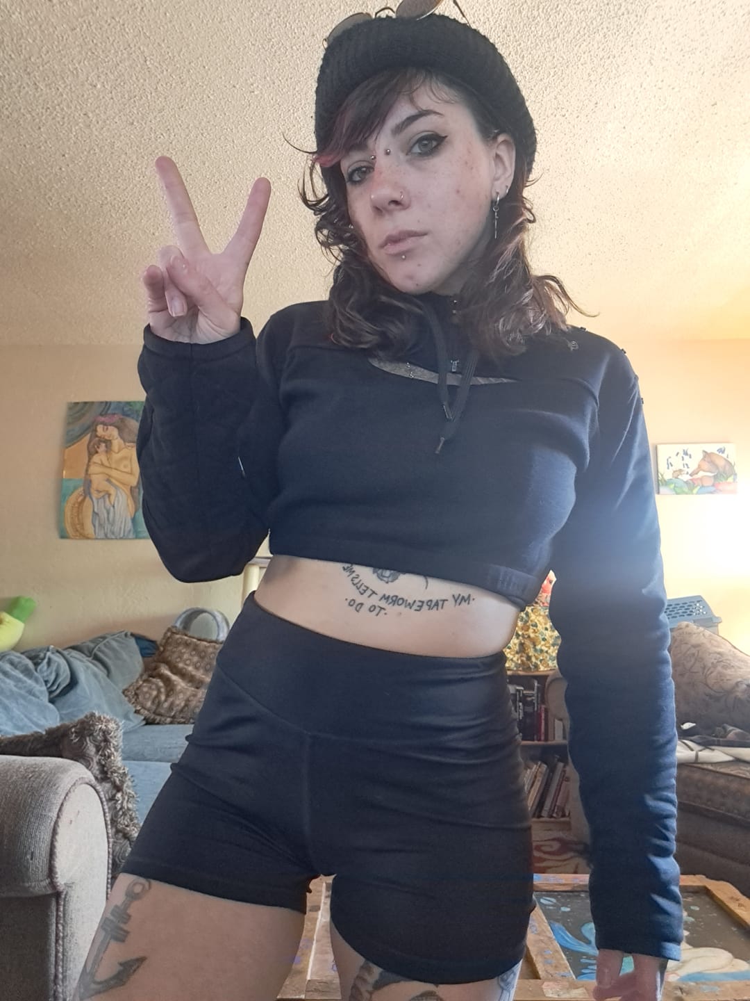 Customer photo review of Rogue Cropped Hoodie