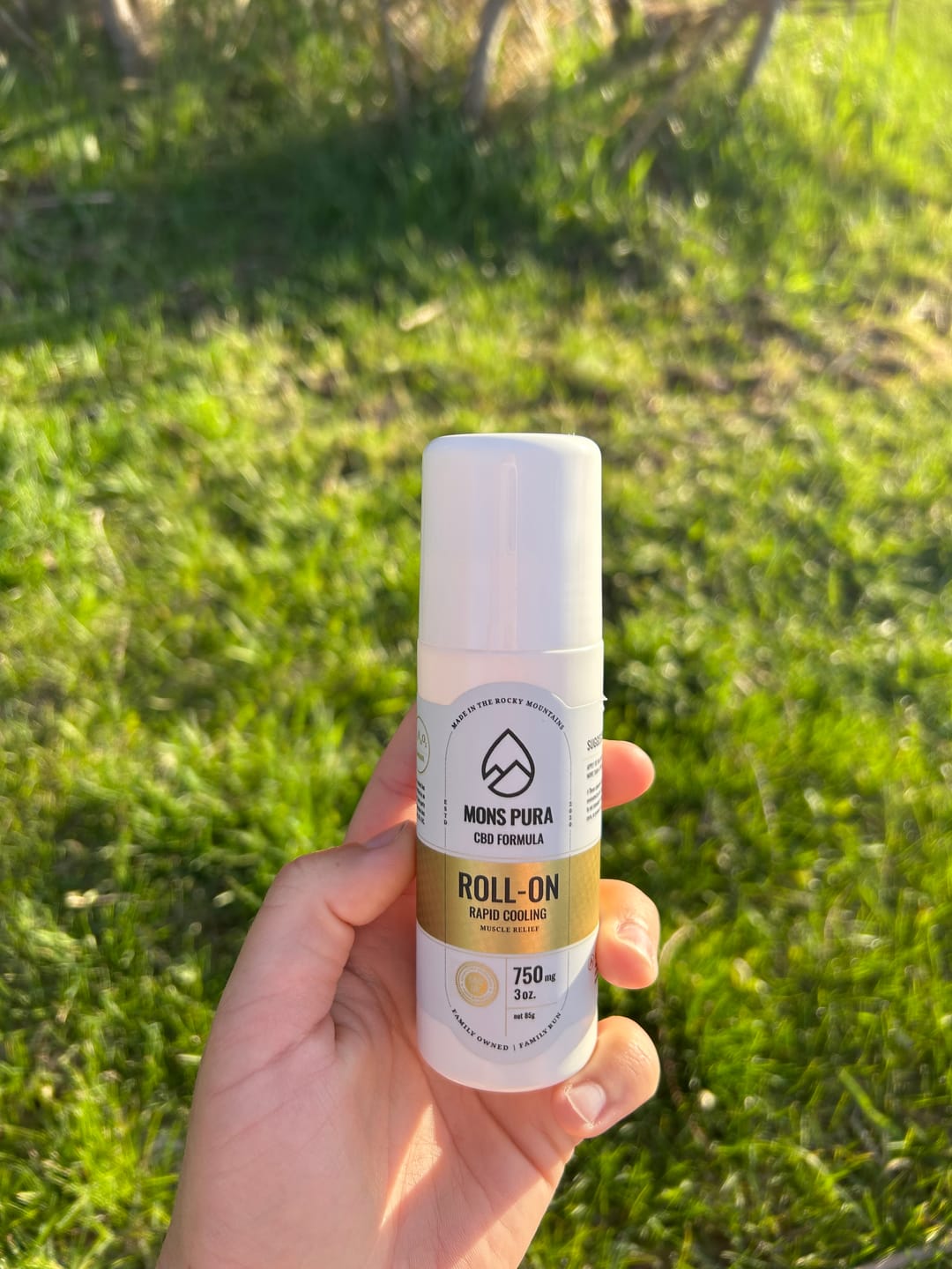 Customer photo review of Rapid Cooling Muscle Relief Roll On 750mg CBD