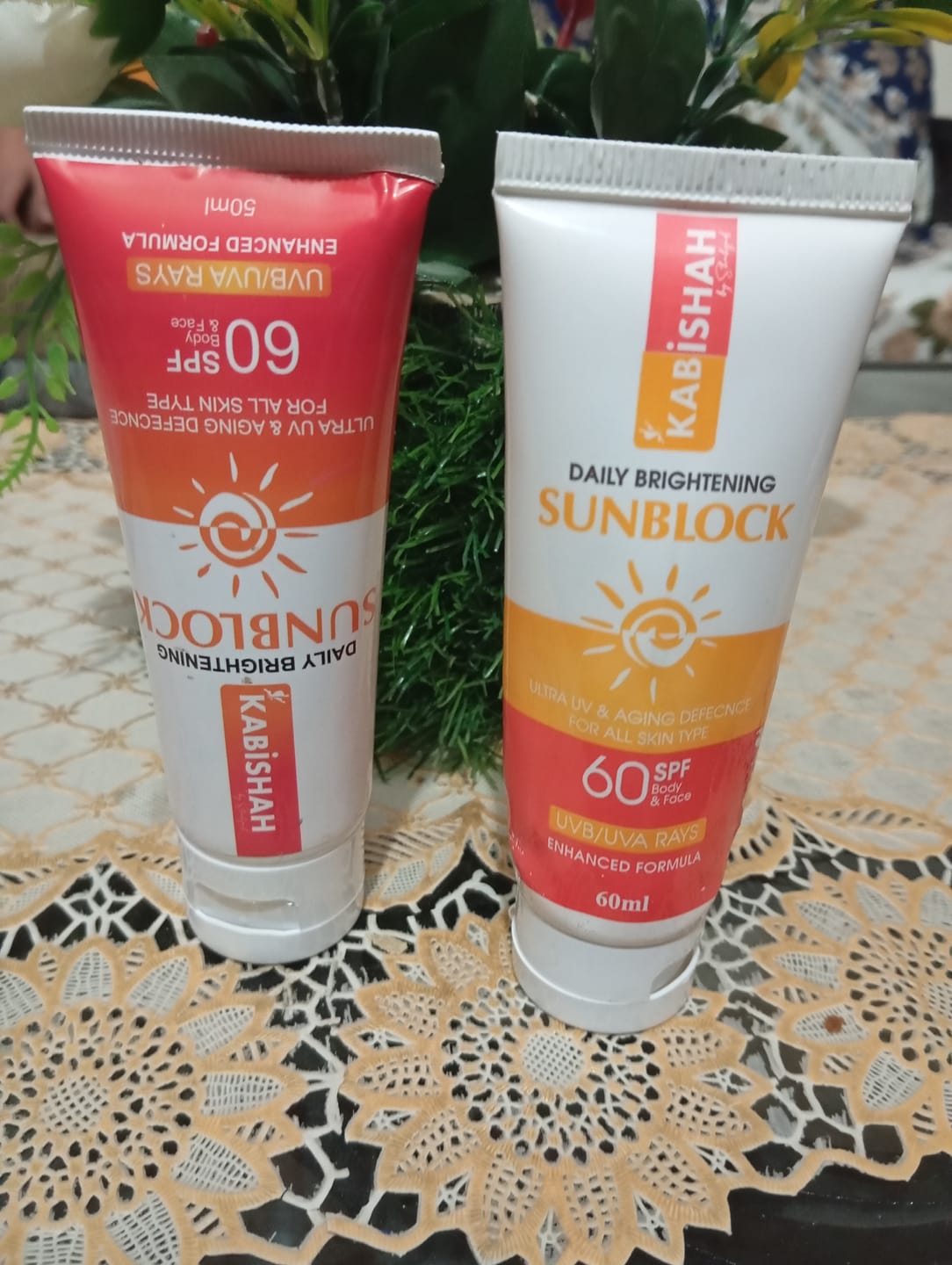Customer photo review of LuminaGuard Daily Brightening Sunblock