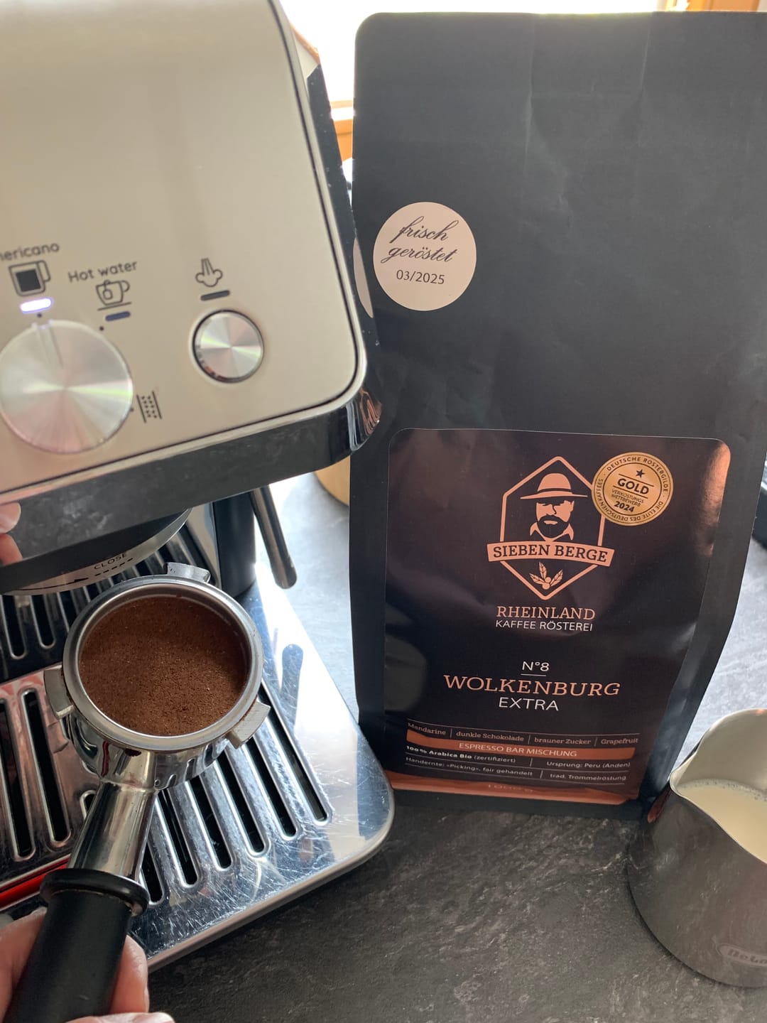 Customer photo review of N°8 Wolkenburg Extra – Bio Espresso Bar Mischung mit außergewöhnlichem Charakter