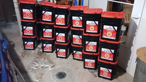 Customer photo review of 104 Serving Variety Pack Bucket BOGO New