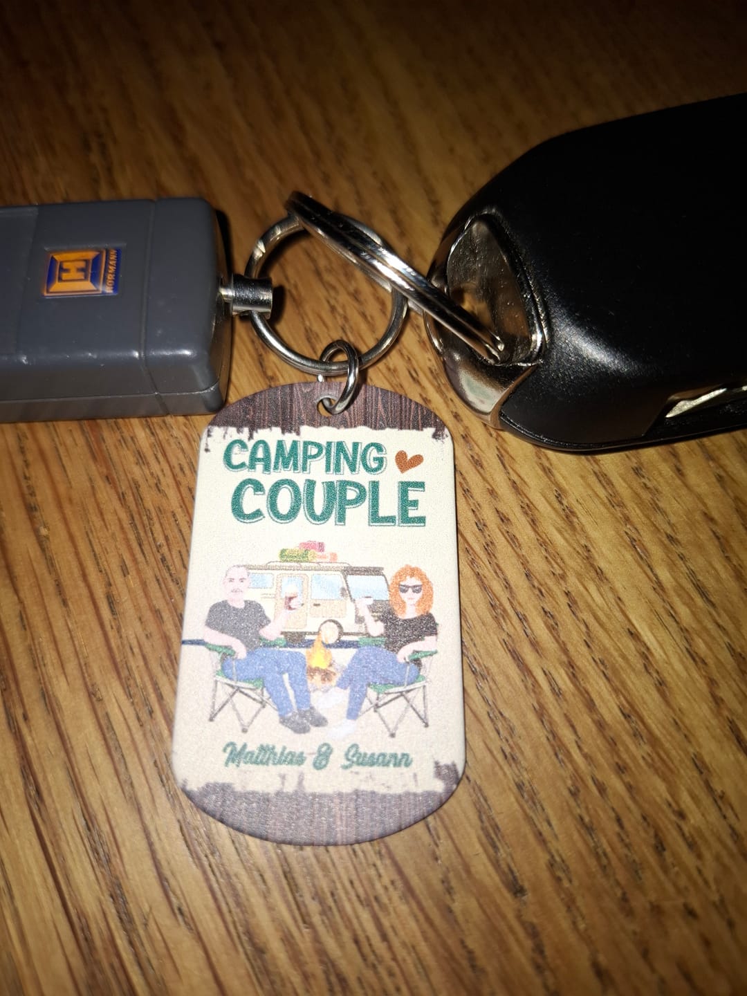 Customer photo review of Camping Couple - Personalisierter Schlüsselanhänger