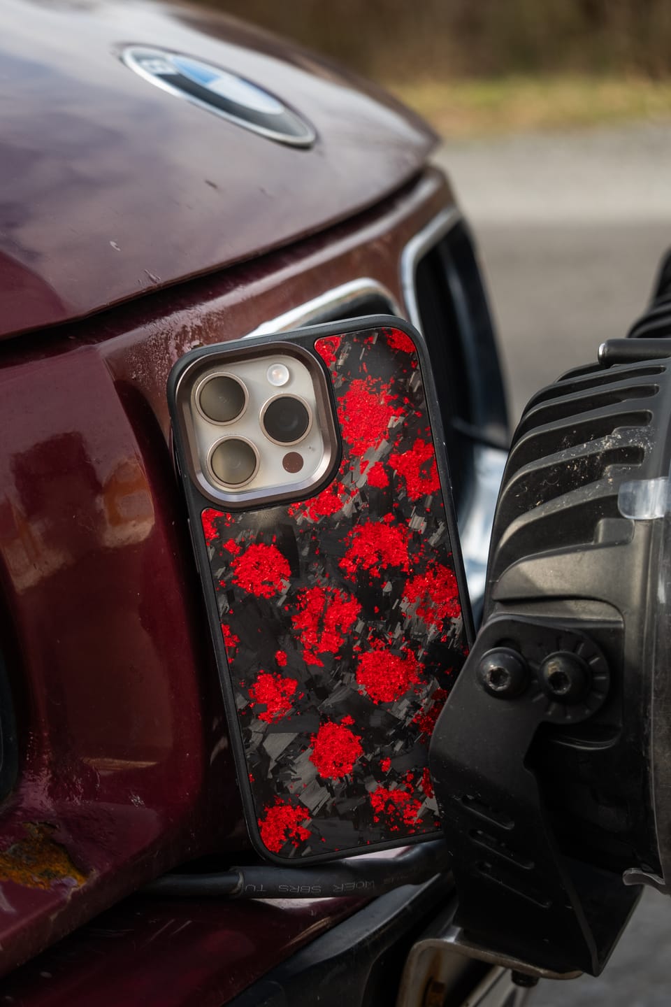 Customer photo review of Forged Carbon Red