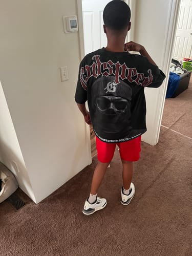 Customer photo review of Godspeed Balaclava Tee Black