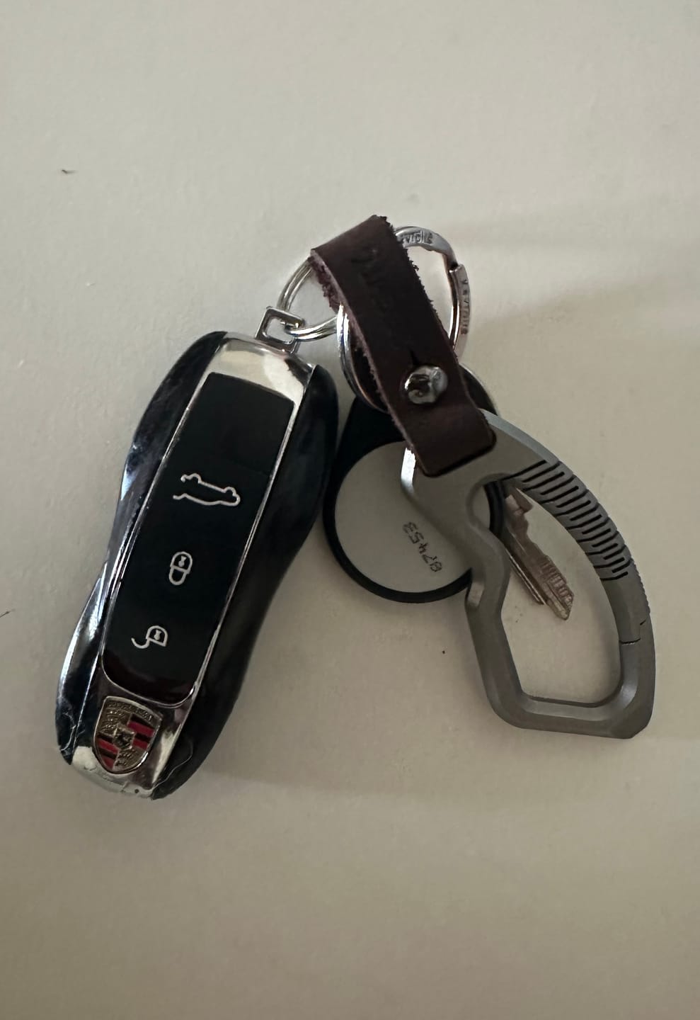 Customer photo review of 80Eighty®  Titanium Carabiner Keychain