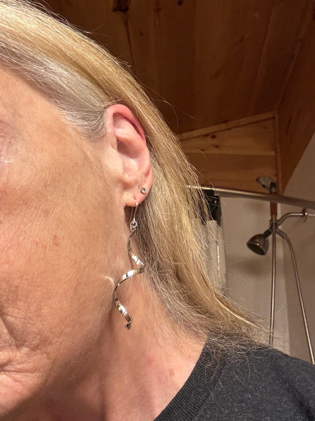 Customer photo review of Petite Faux Diamond Studs Hypoallergenic Earrings for Sensitive Ears Made with Plastic Posts