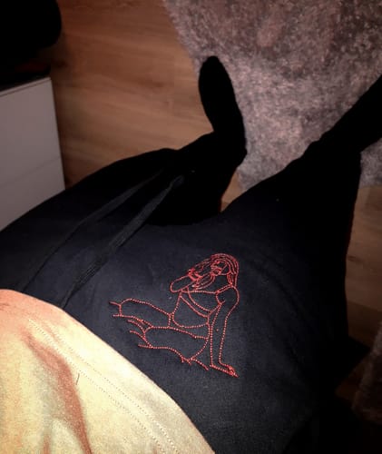 Customer photo review of Custom Soulmate© Embroidery Sweatpants