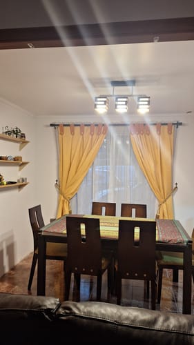 Customer photo review of Lámpara Aplique Techo Madera Triple Modelo CONI