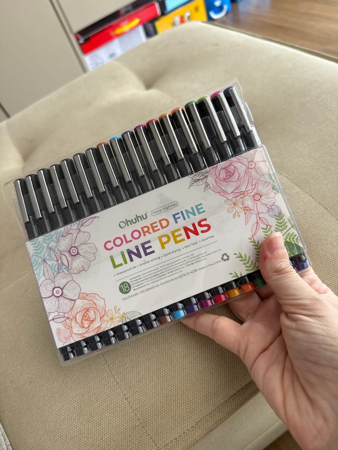 Customer photo review of Ohuhu Hana Highway Fineliner Drawing Pens,18 Pack