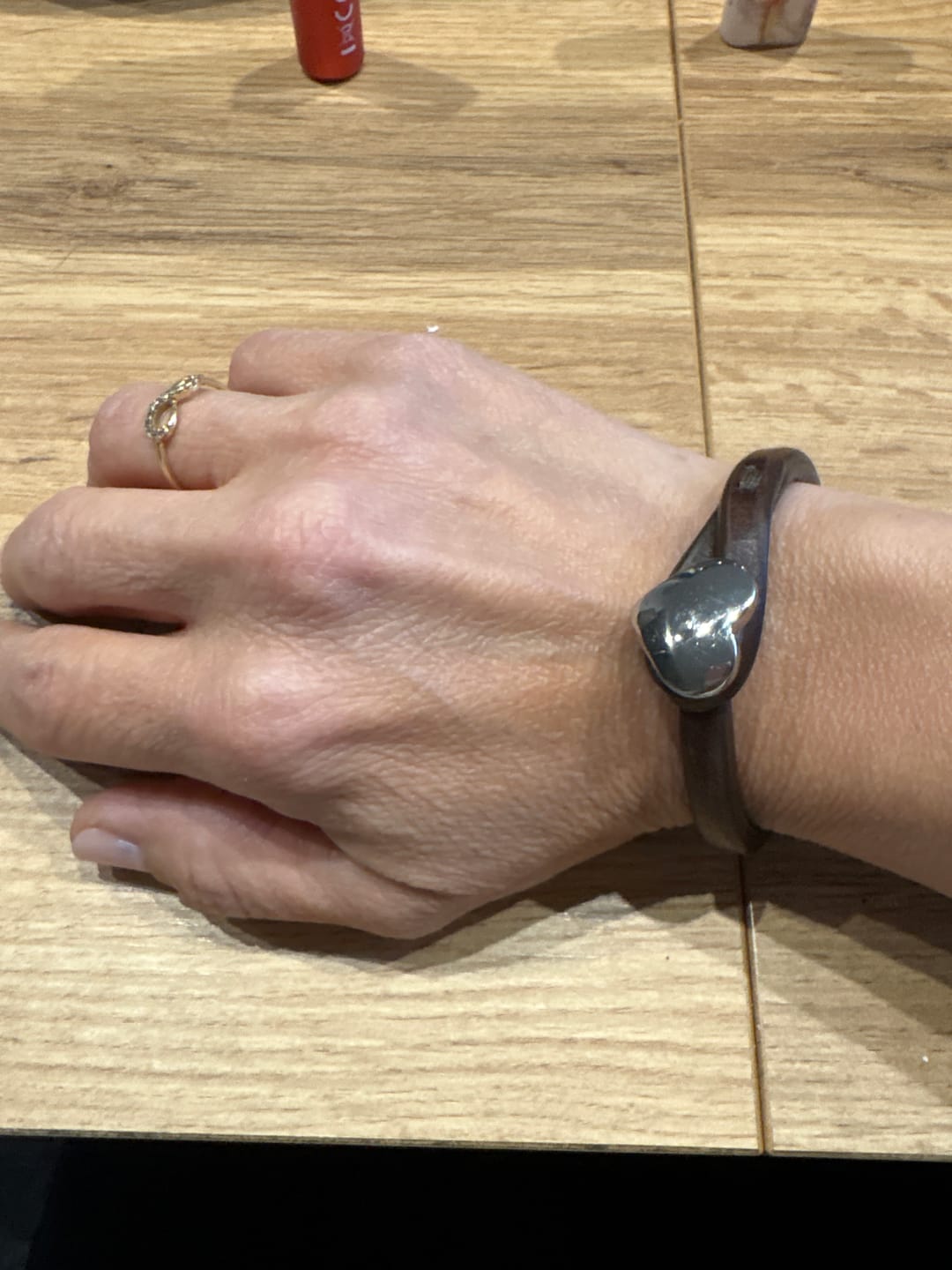 Customer photo review of Bracciale pelle Cuore Mio Palladio Tulsi