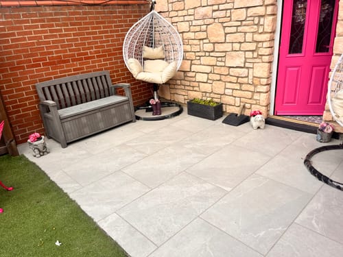 Customer photo review of Bahama - White Porcelain Paving Tiles - 900 x 600 x 20mm