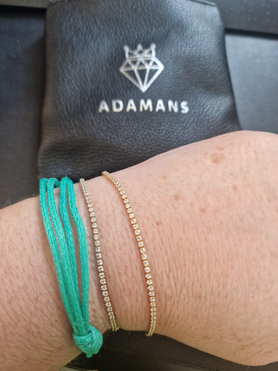 Customer photo review of 1.5mm Tennis Bracelet - Gold