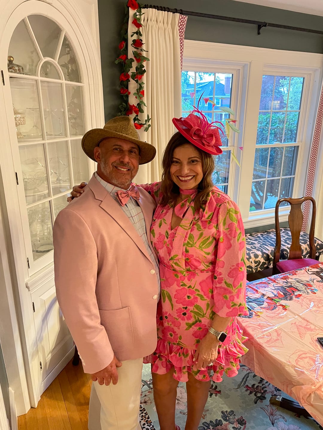 Customer photo review of Cocky Jockey Bow Tie - Pink