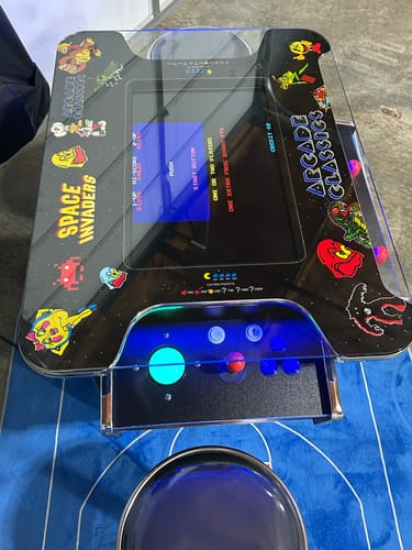 Customer photo review of TRACKBALL Cocktail Arcade Machine 4600 Multi cade Retro 4600 games Cabinet