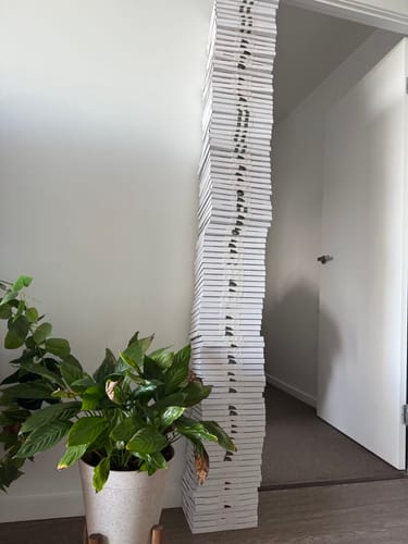 Customer photo review of Fanfold Blank Thermal Shipping Labels (100 x 150mm / 4 x 6")