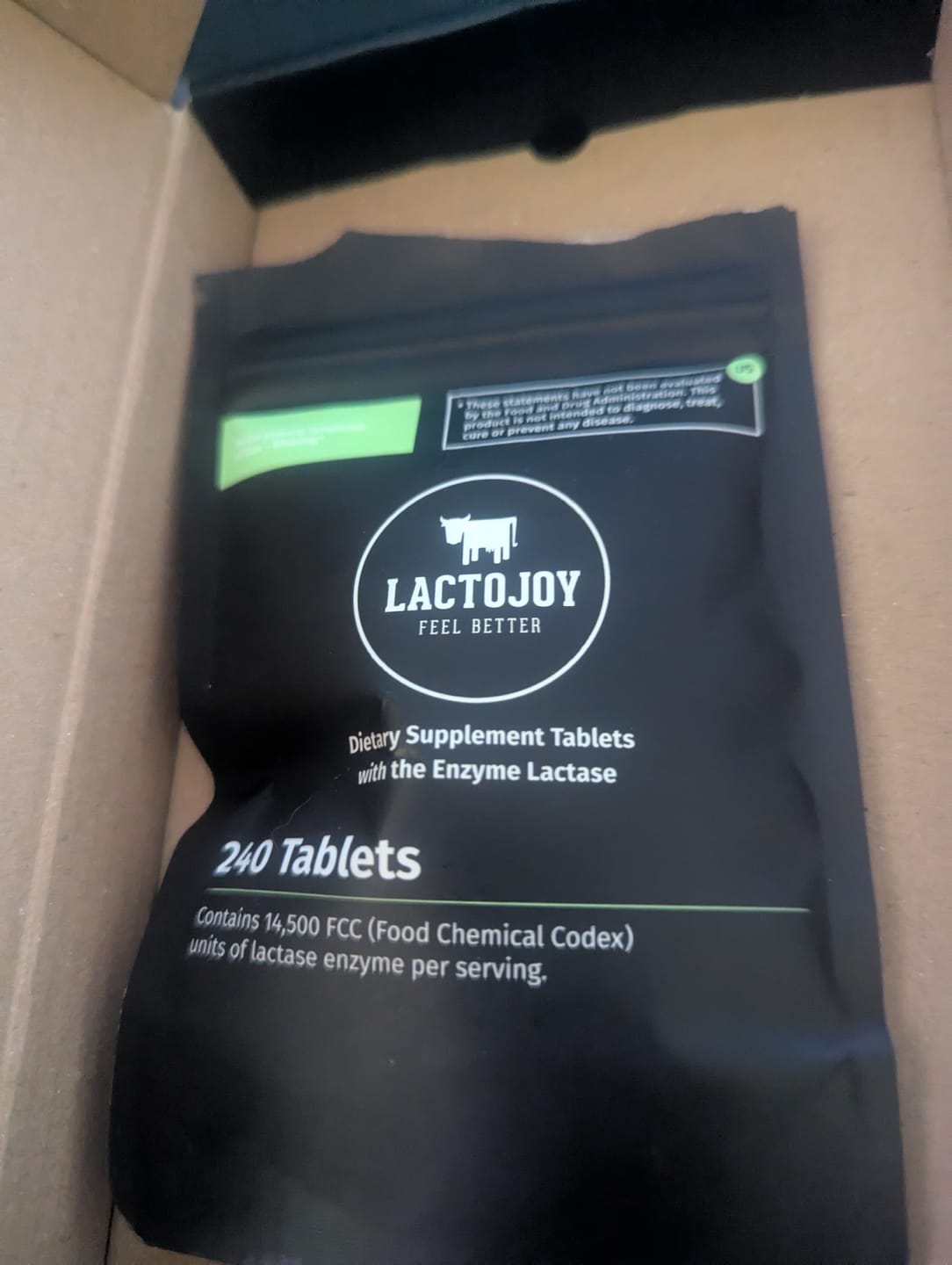 Customer photo review of LactoJoy Lactase Pills - 14.500 FCC - 240 pcs refill bag