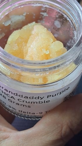 Customer photo review of Granddaddy Purple THCA Crumble