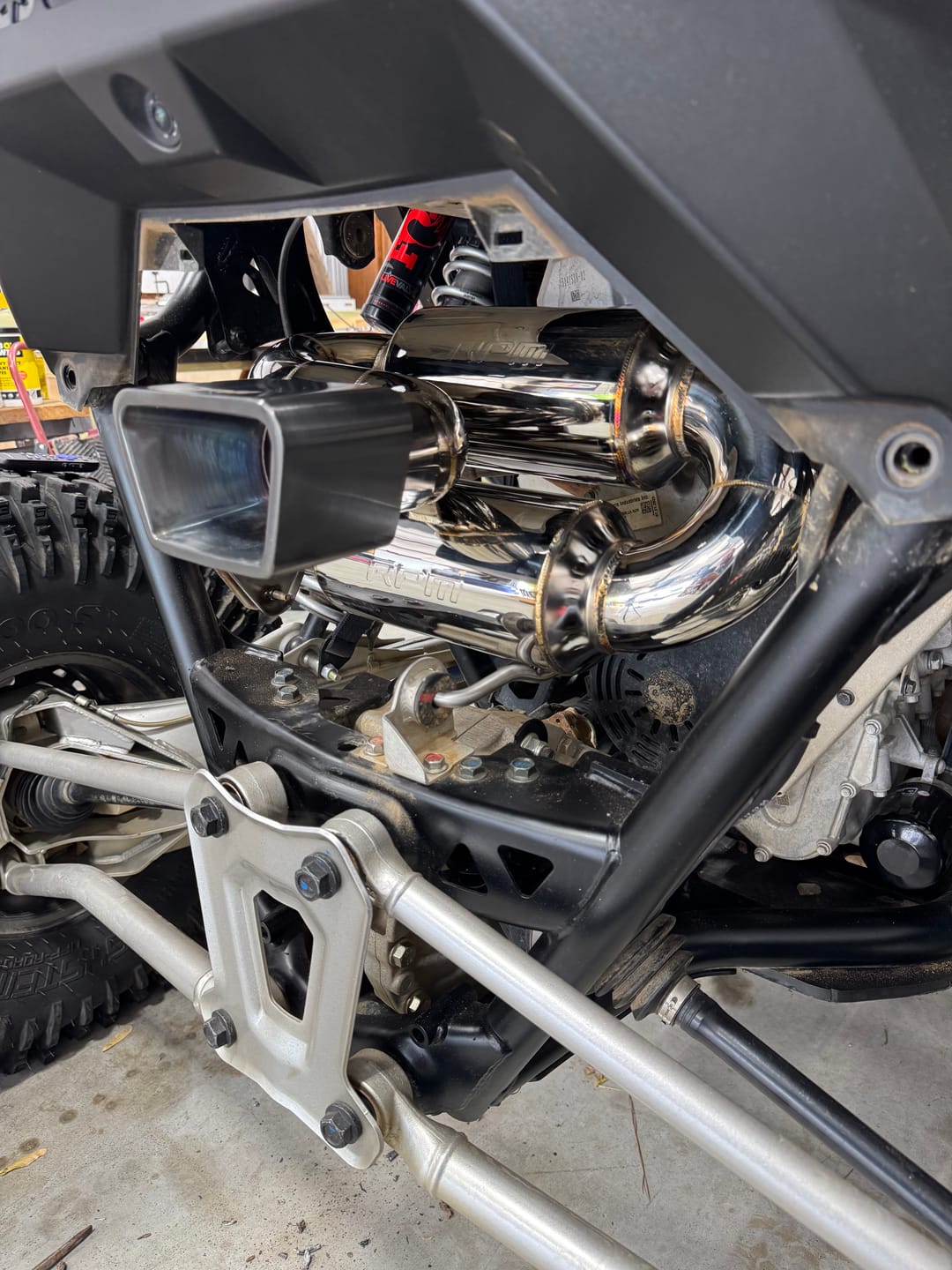 Customer photo review of RPM Polaris RZR Pro R 3" DUAL Sport Muffler W/ 3" Tip