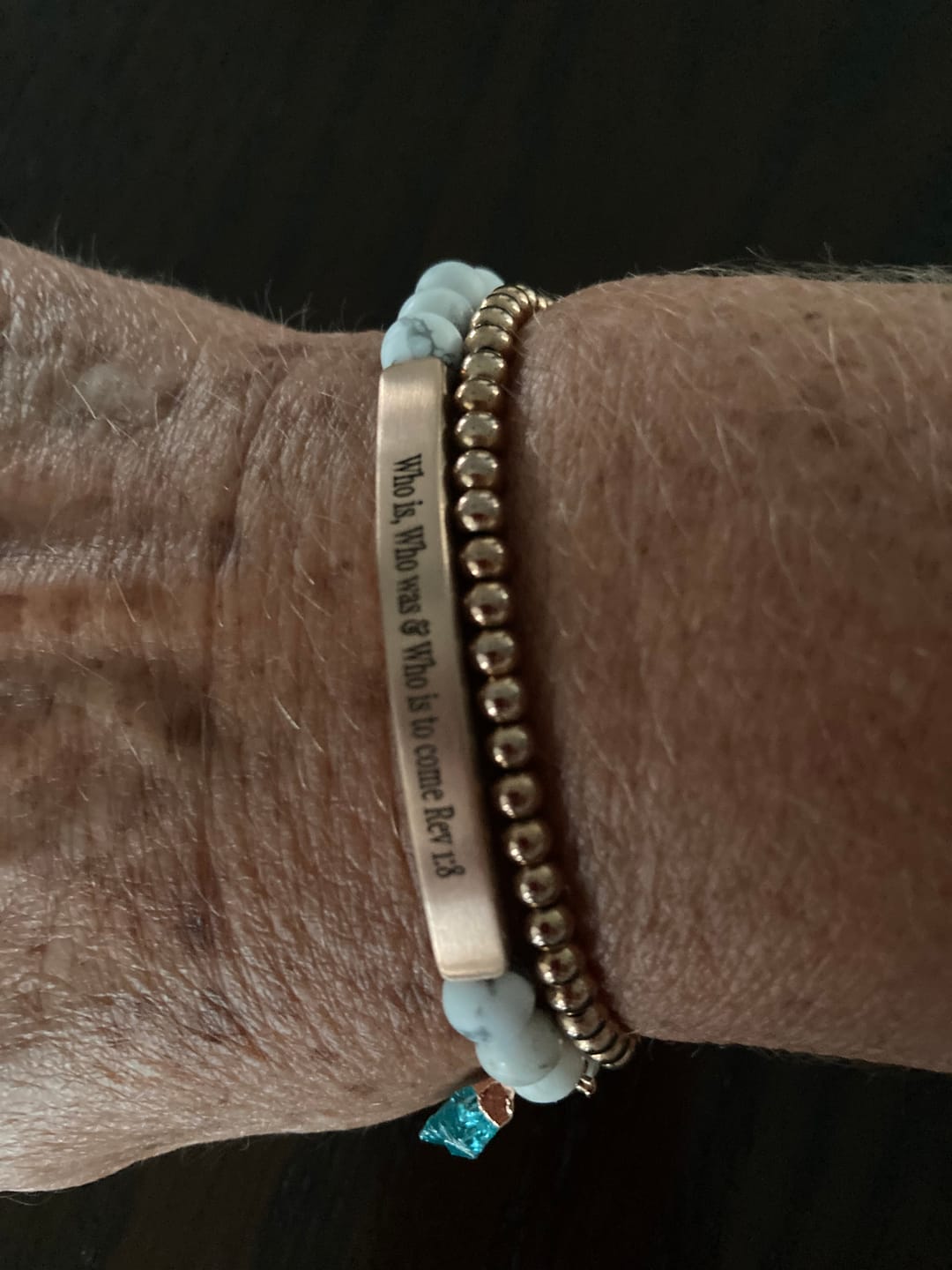 Customer photo review of Marble Custom Bracelet