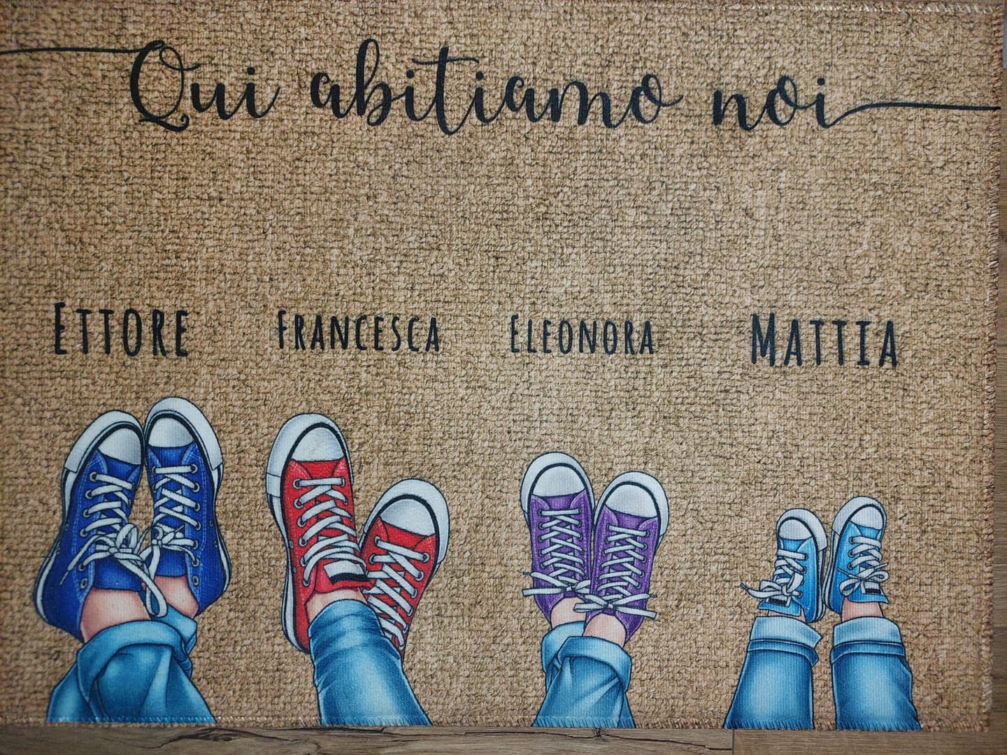 Customer photo review of Scarpe e zampe - Zerbino personalizzato