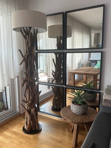 Customer photo review of Stehlampe Teakholz BLUMA  | Höhe 180 cm | inkl. Lampenschirm