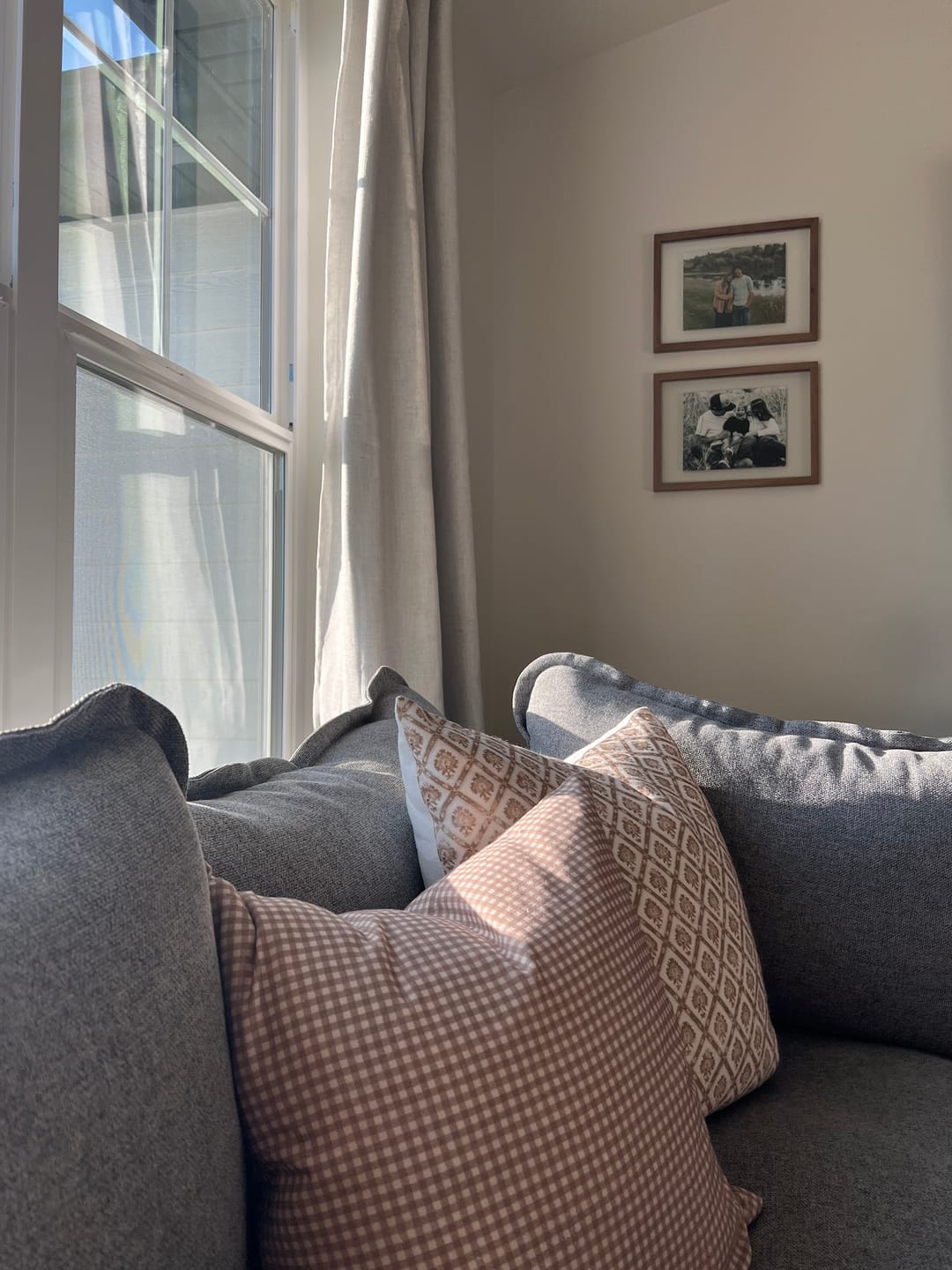 Customer photo review of Mini Tan Gingham  - 18" |  22" | 26"