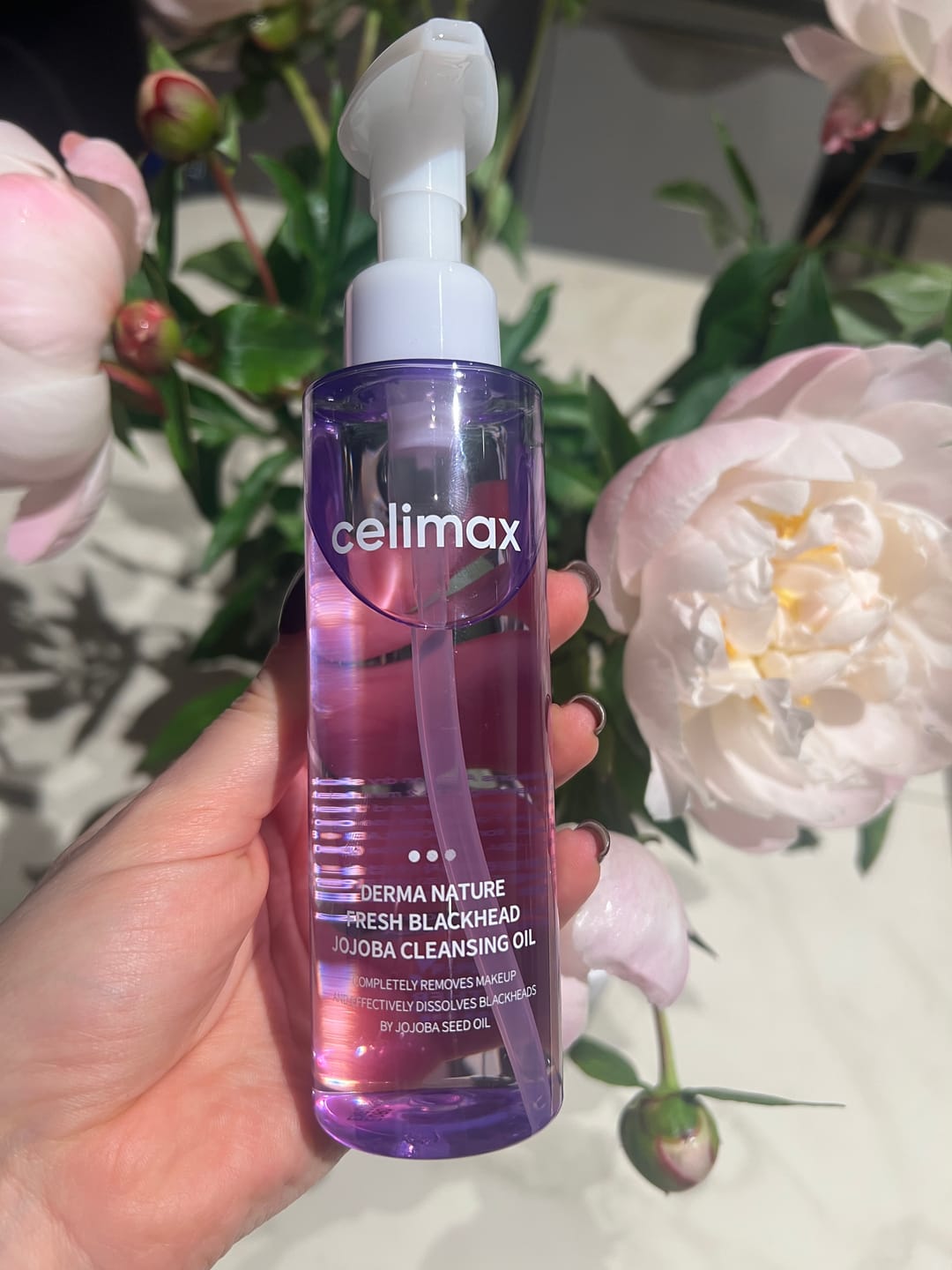Customer photo review of Hidrofīlā eļļa melno punktiņu novēršanai Celimax Derma Nature Fresh Blackhead Jojoba Cleansing Oil