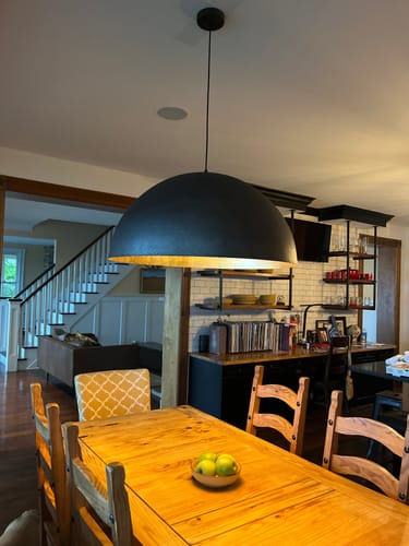 Customer photo review of Modern Farmhouse Oversized Dome Pendant