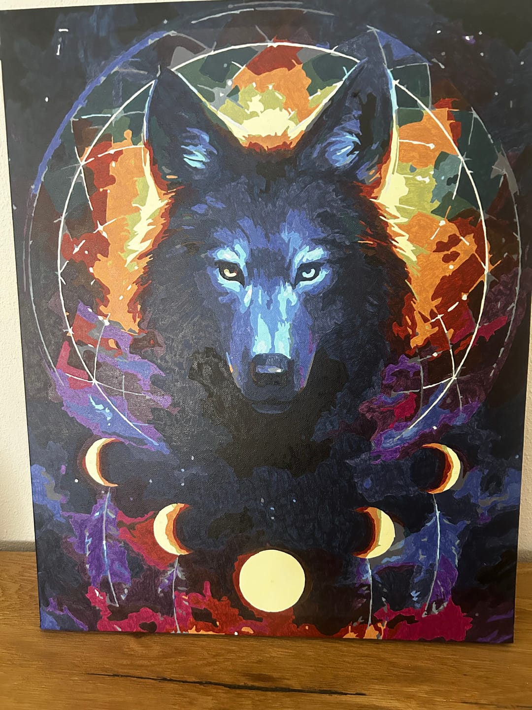 Customer photo review of Malen nach Zahlen - Traumfänger Wolf  - by jojoesart